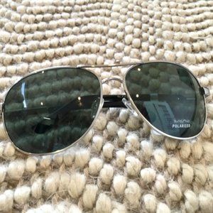NWT Suncloud Aviator Polarized Sunglasses Silver